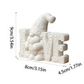 Romantic Love Gnome Figurine – 3D Printed Dwarf Table Statue Decorative Figurine PLUSH White