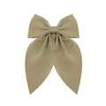 Double Sided Satin Bow Hair Clip – Straight Clip Accessory Bow Hair Clip PLUSH Khaki