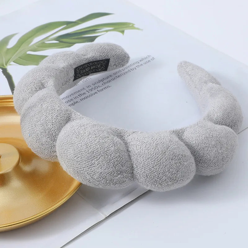 Twist Sponge Spa Headband – Makeup & Face Wash Hair Hoop Spa Hair Headband PLUSH 8