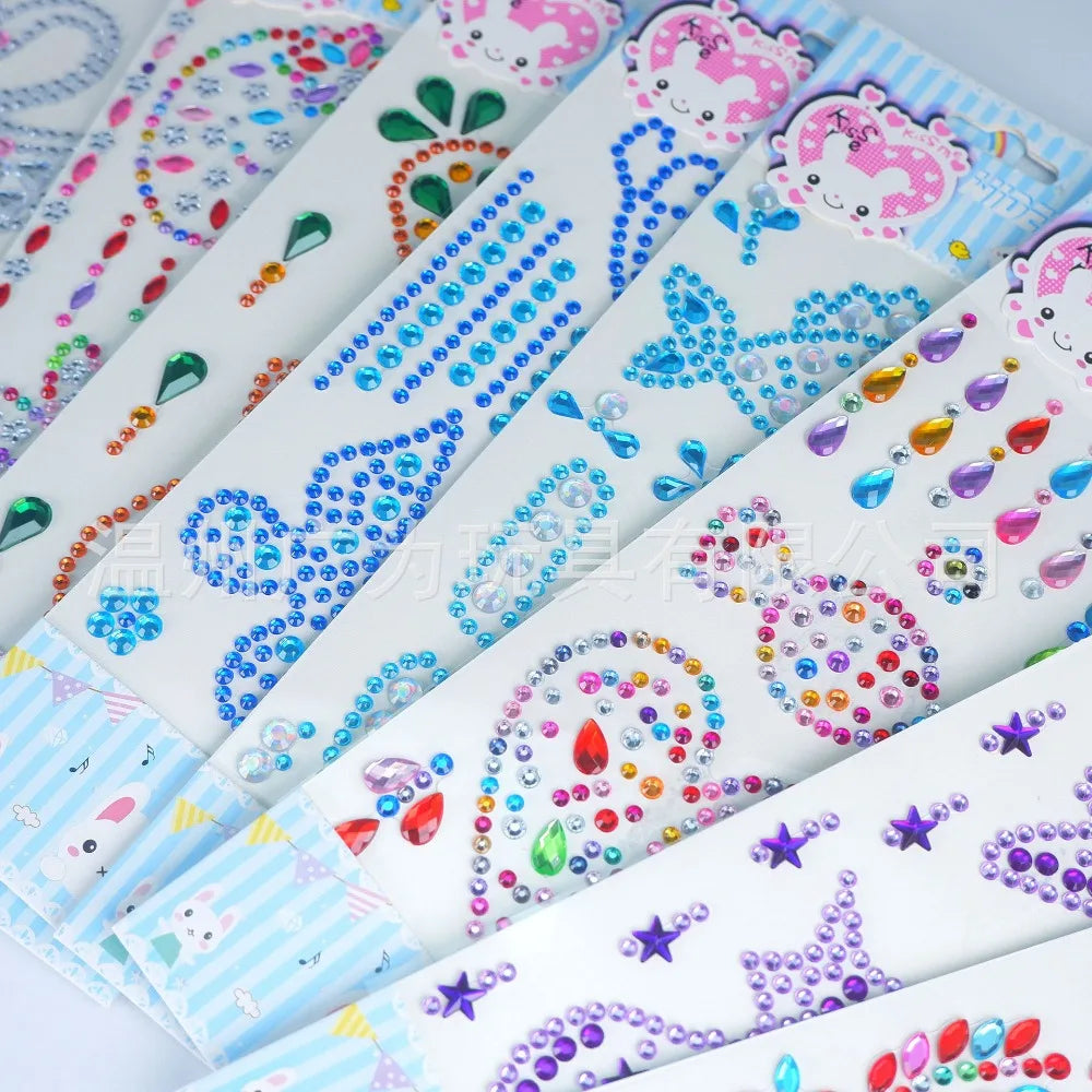 Colorful Rhinestone Gem Stickers – Self-Adhesive Face & Body Bling Gem Body Stickers PLUSH