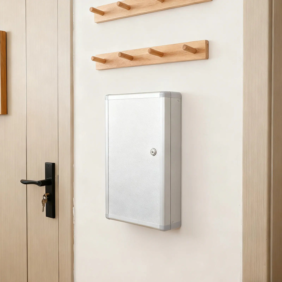 Wall Mounted Lockable Key Cabinet – Aluminum Alloy Key Box Key Storage Cabinet PLUSH