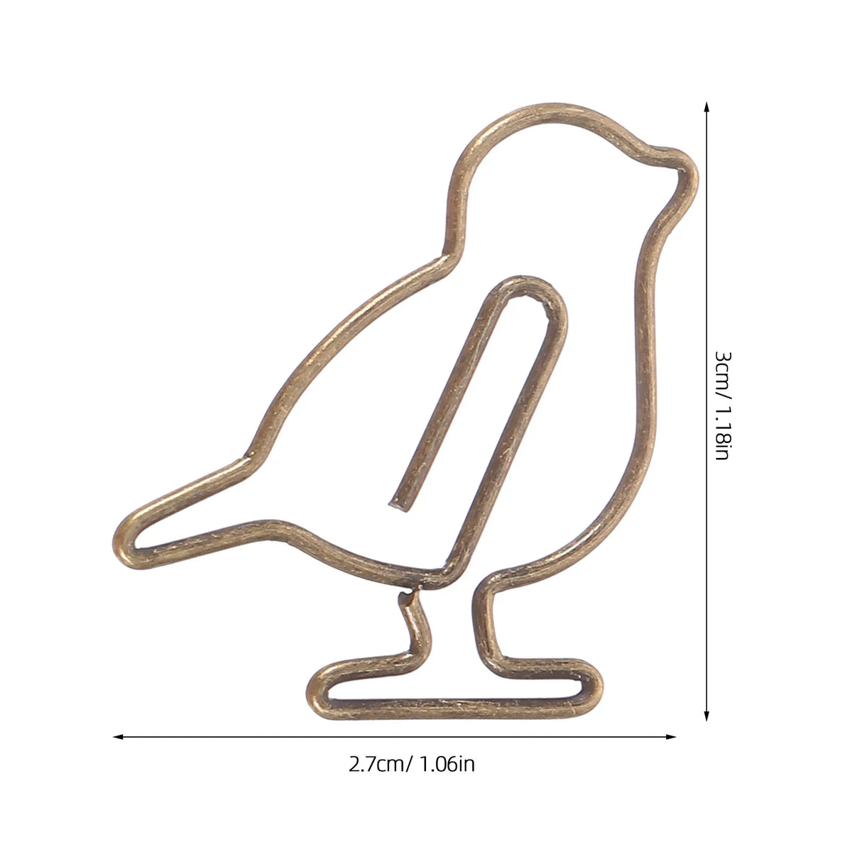 20pcs Bird Shape Metal Paper Clips – Cute Decorative Bookmarks Decorative Paper Clips PLUSH
