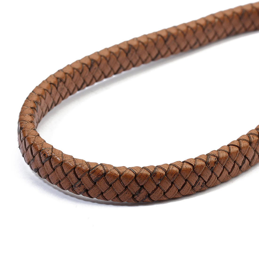 Braided Flat Leather Cord 10/12mm | DIY Jewelry Making – 1m Roll Leather Jewelry Cord PLUSH Light Brown 12mm