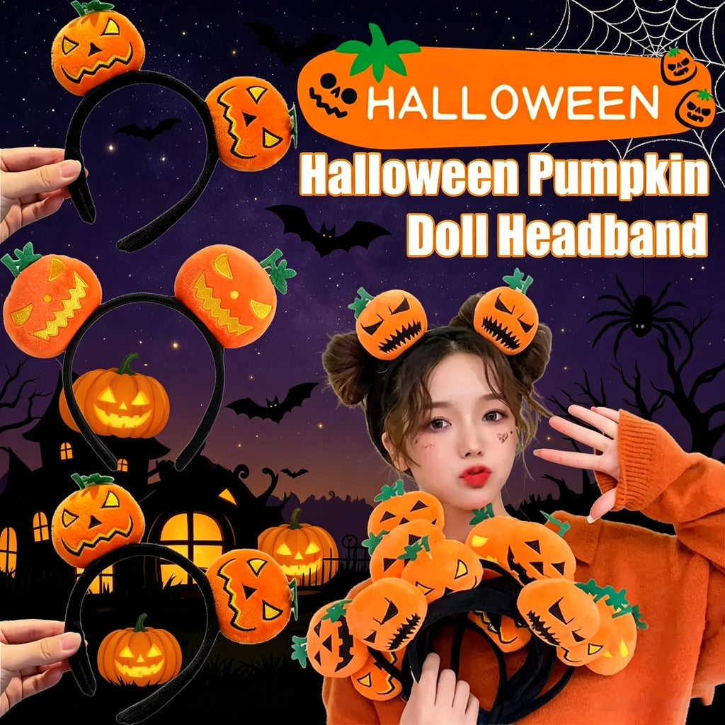 Halloween Pumpkin & Devil Headbands – Costume Party Set Halloween Headband Set PLUSH