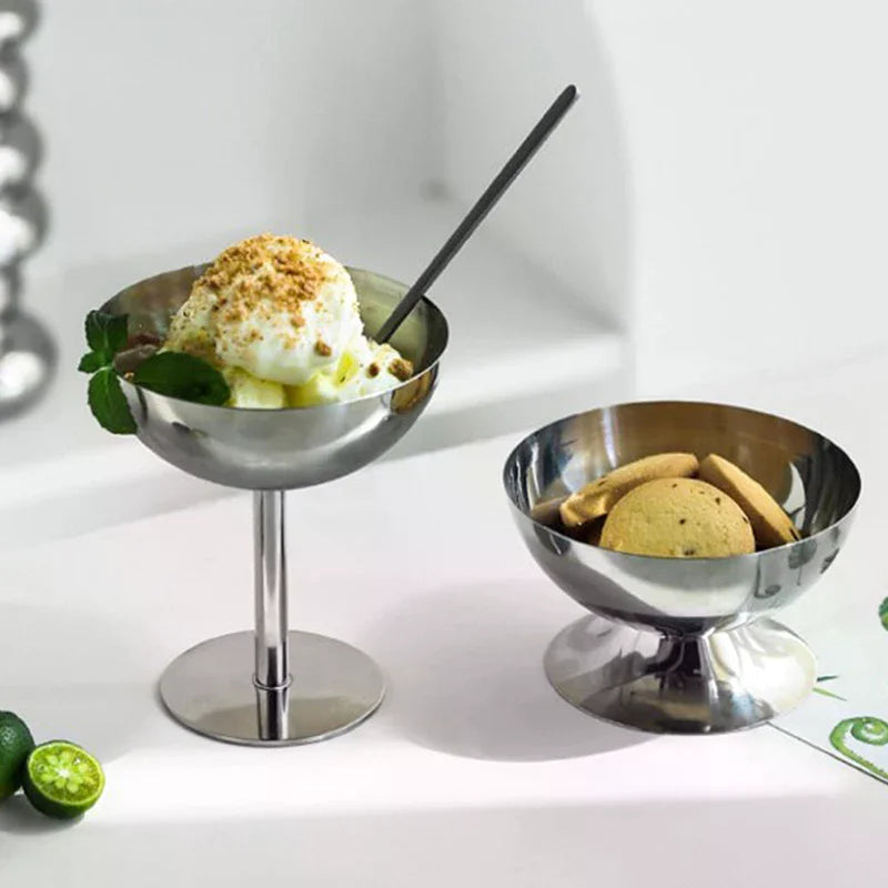 Stainless Steel Goblet Cup – Ice Cream & Dessert Bowl Dessert Serving Bowl PLUSH