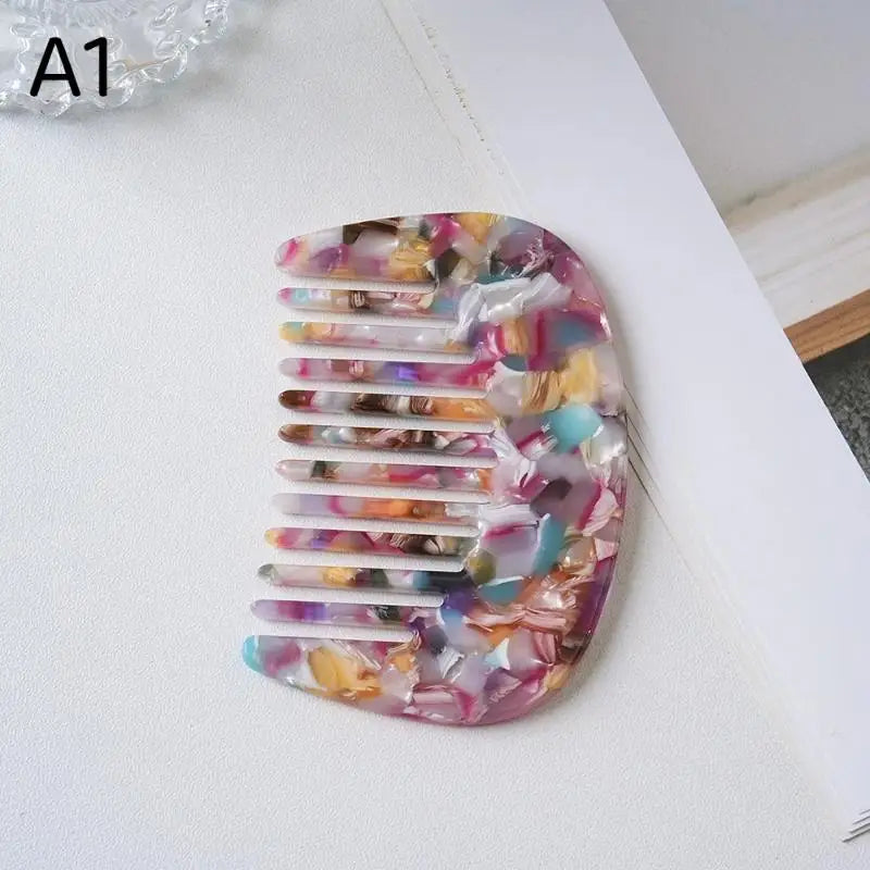 Retro Marble Acetate Hair Comb | Portable Scalp Styling Comb Hair Styling Comb PLUSH A1