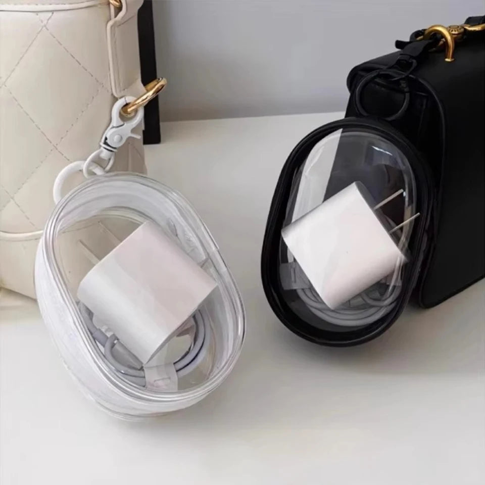 Transparent Mini Zipper Pouch – Travel Cable Organizer Bag Travel Organizer Pouch PLUSH