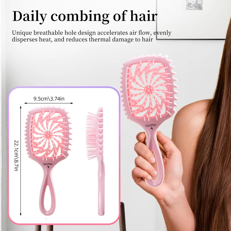 WANMEI Vented Detangling Hair Brush – Wet & Dry All Hair Types Detangling Hair Brush PLUSH