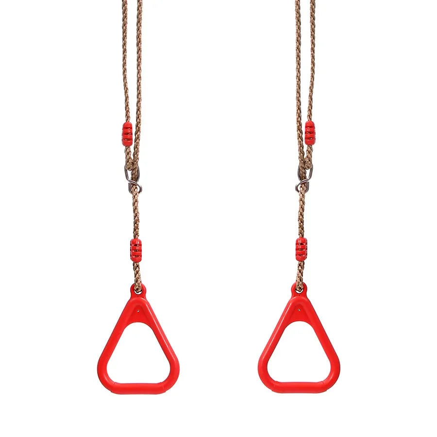 Kids Gym Rings Swing Set – Indoor & Outdoor Playground Kids Gym Swing Set PLUSH Red
