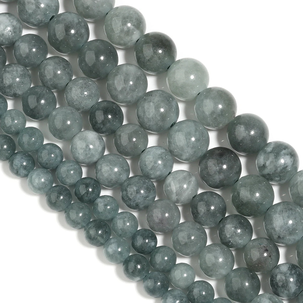 Gray Chalcedony Round Stone Beads 6/8/10mm | DIY Jewelry Stone Spacer Beads PLUSH