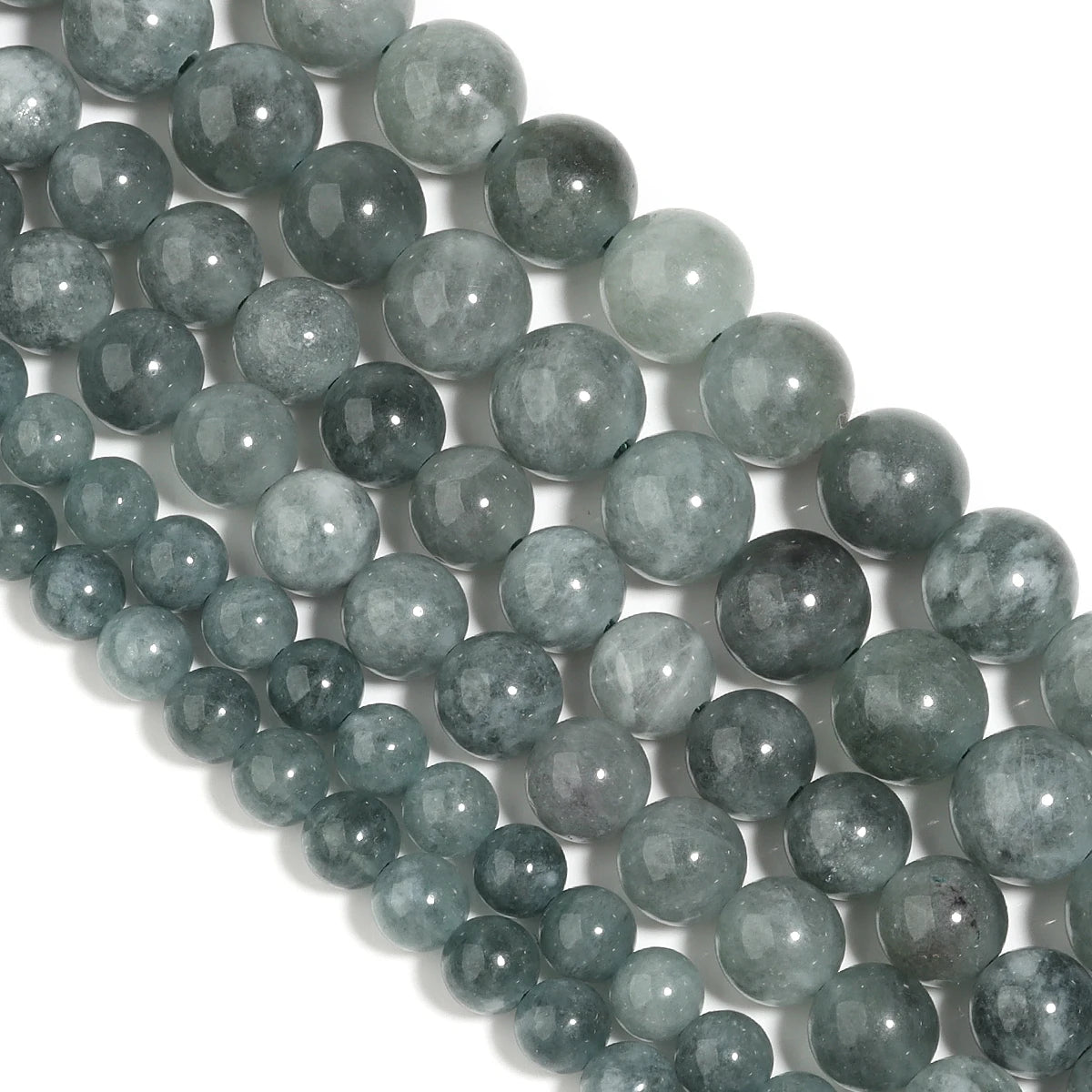 Gray Chalcedony Round Stone Beads 6/8/10mm | DIY Jewelry Stone Spacer Beads PLUSH