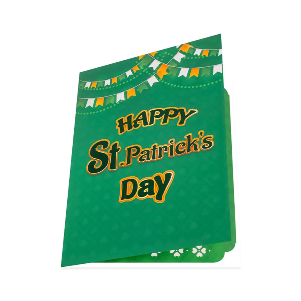 St. Patrick's Day 3D Pop-Up Greeting Card | Shamrock Pop-Up Greeting Card PLUSH