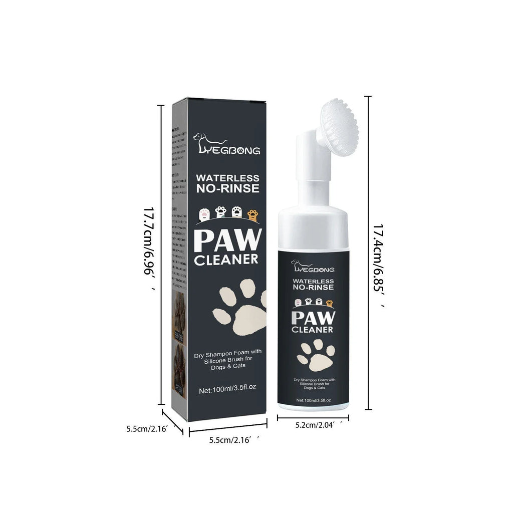 Pet Paw Cleaner – No-Rinse Foam Wash with Silicone Brush Pet Paw Cleaner PLUSH