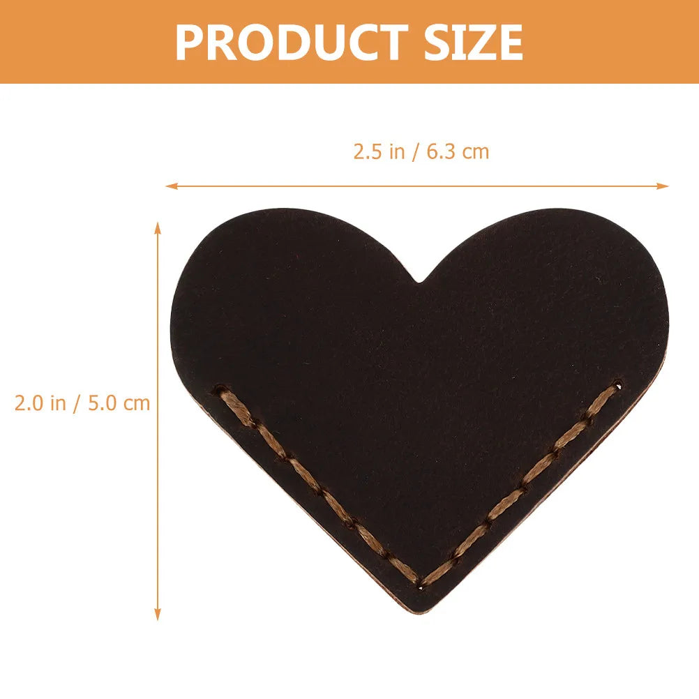 2Pcs Heart-Shaped Corner Bookmarks – Vintage Retro Page Covers Corner Bookmark PLUSH Brown