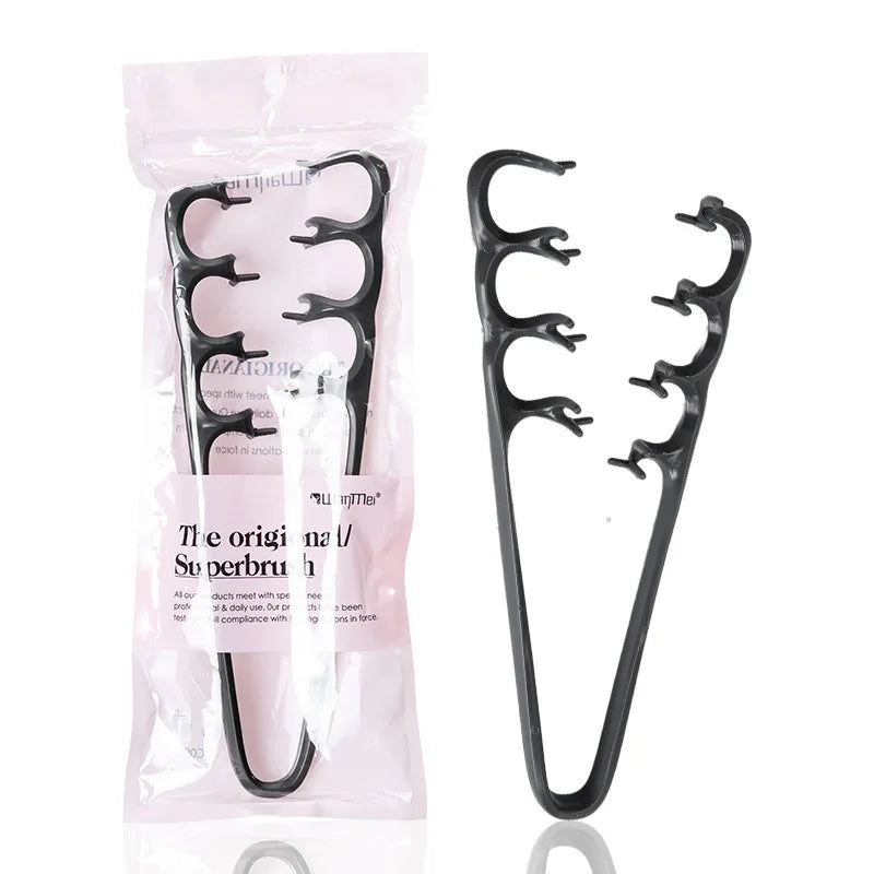 Fluffy Hair Root Volumizing Styling Comb – Men & Women Hair Styling Comb PLUSH Black opp bag