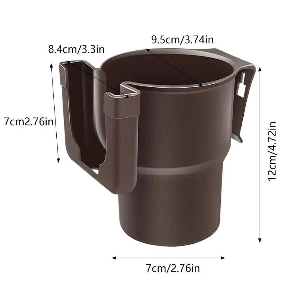 Car Vent Cup Holder & Bottle Organizer | Multifunctional Car Cup Holder PLUSH Brown