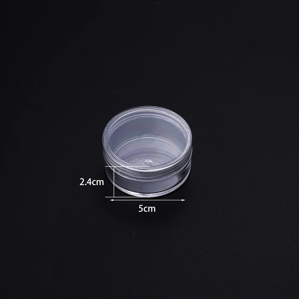 Round Transparent Plastic Jewelry Storage Box | Organizer Case Jewelry Storage Box PLUSH 50x24mm