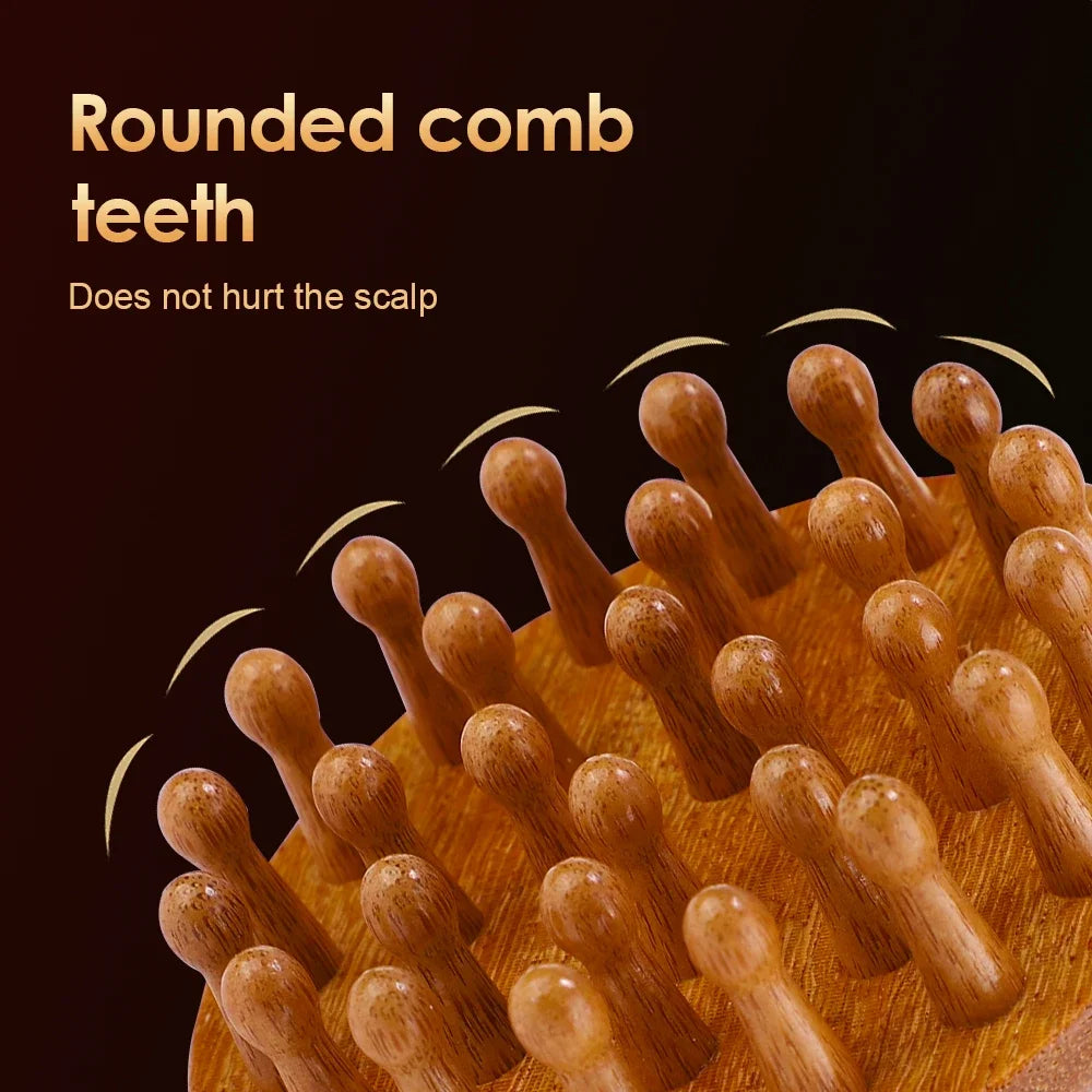 Sandalwood Scalp Massage Comb – Wooden Guasha Body Tool Scalp Massage Comb PLUSH