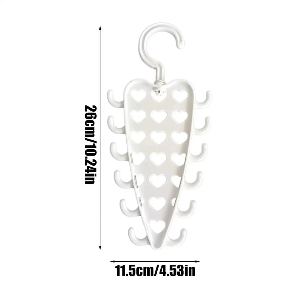 V-Shape 12-Hook Space Saving Closet Organizer Hanger Closet Organizer Hanger PLUSH White