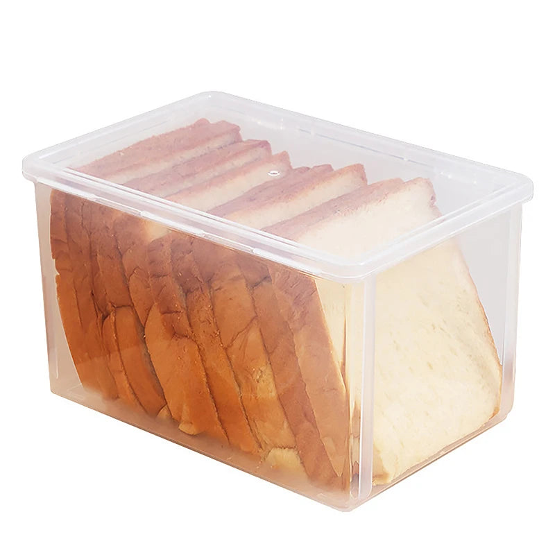 Airtight Bread Box – Clear Plastic Bread Storage Container Bread Storage Box PLUSH