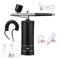 Wireless Portable Airbrush Kit with Compressor – 0.3mm Spray Portable Airbrush Kit PLUSH Black