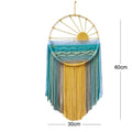 Bohemian Macrame Wall Hanging Tapestry – Boho Fringe Decor Macrame Wall Hanging PLUSH Warm Sun