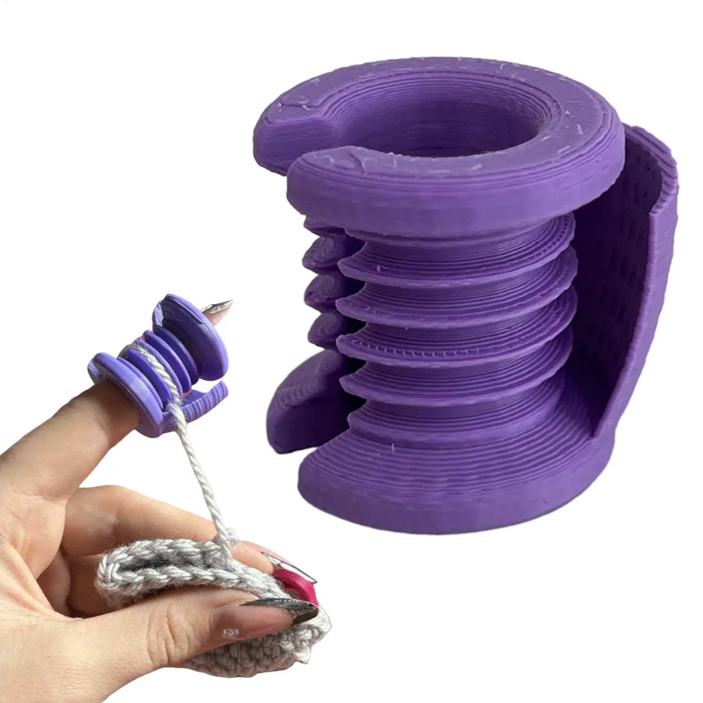 Yarn Guide Ring Knitting Thimble & Crochet Finger Guard Knitting Crochet Tool PLUSH