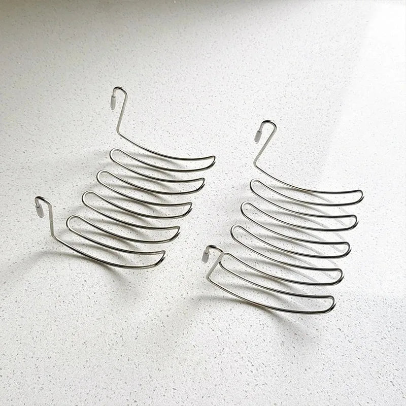Stainless Steel Hanging Drain Basket & Expandable Storage Rack Drain Storage Basket PLUSH 2Pcs