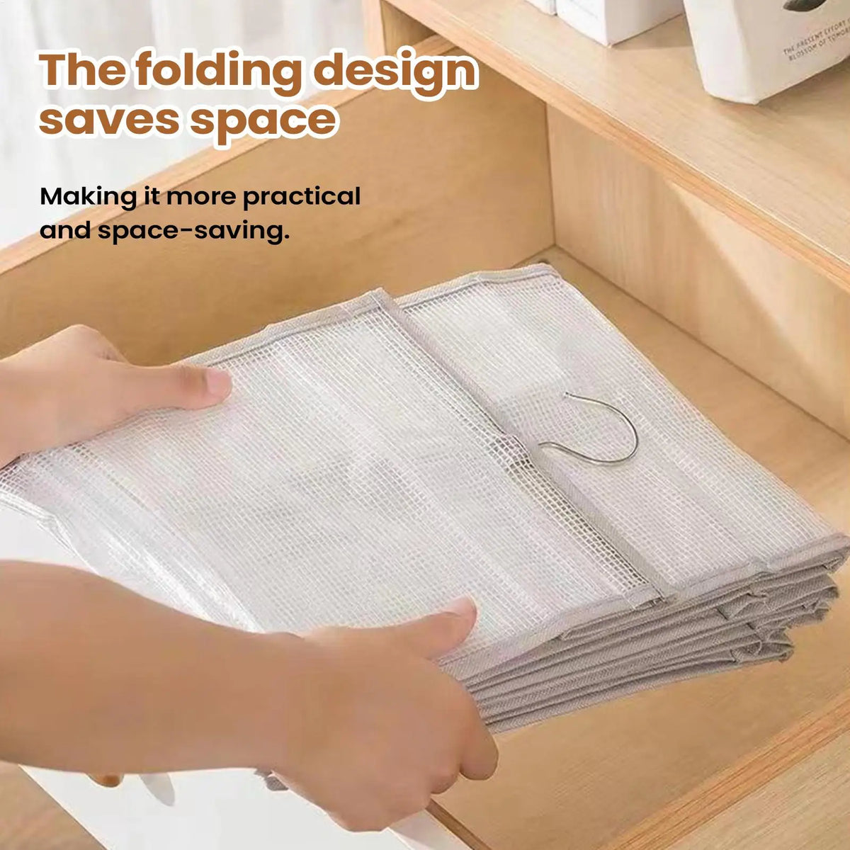 Hangable Closet Organizer – 12-Square Folding Hanging Storage Closet Hanging Organizer PLUSH