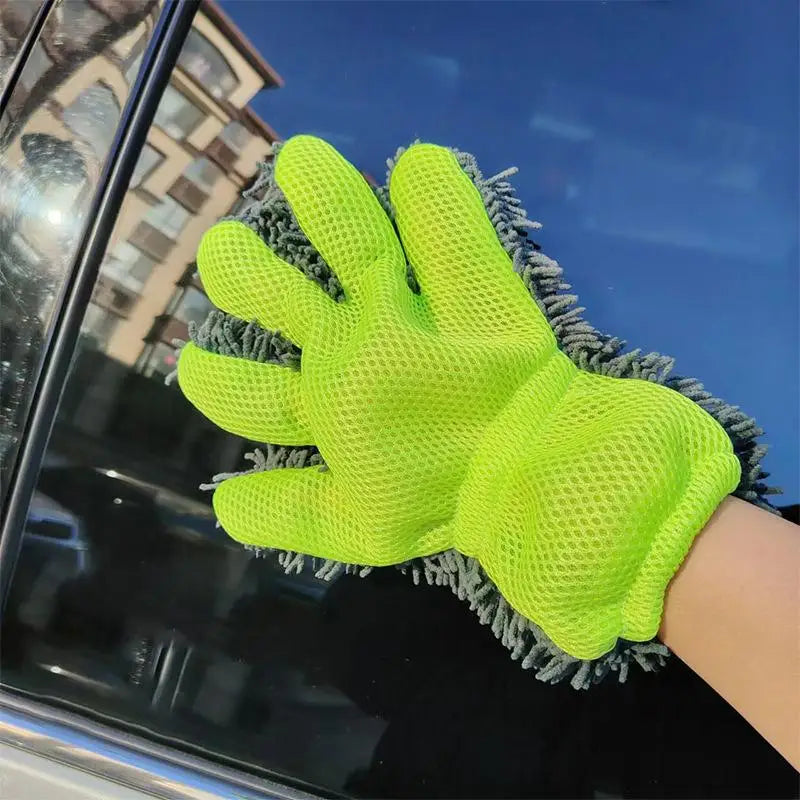Microfiber Car Wash Gloves 1-2 Pack – Vehicle Detailing Mitt Car Wash Gloves PLUSH