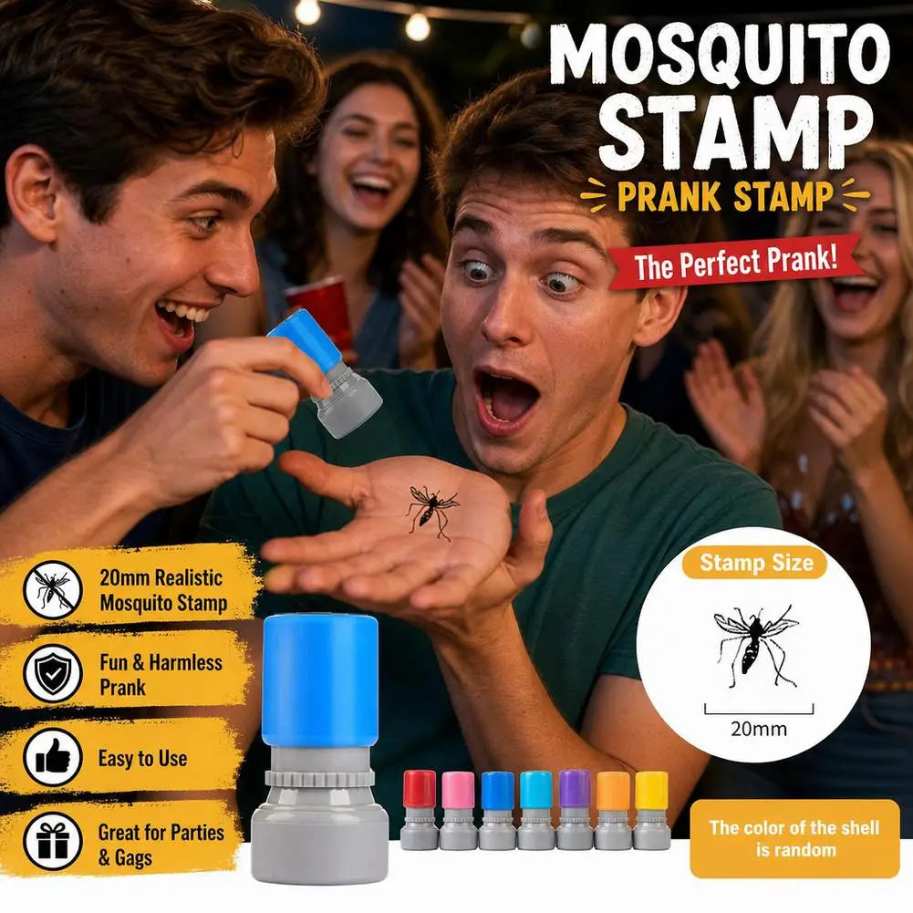 Funny Mosquito Stamp Gag Toy – Prank Ink Seal for Teens Novelty Gag Toy PLUSH