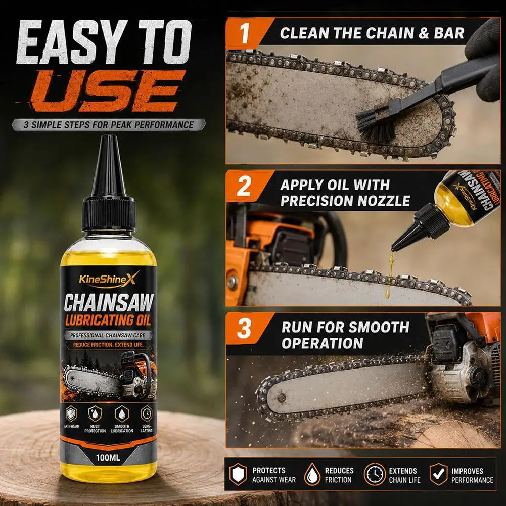 Chainsaw Chain Lubricant Oil – Rust & Wear Resistant 100ml Chainsaw Chain Oil PLUSH