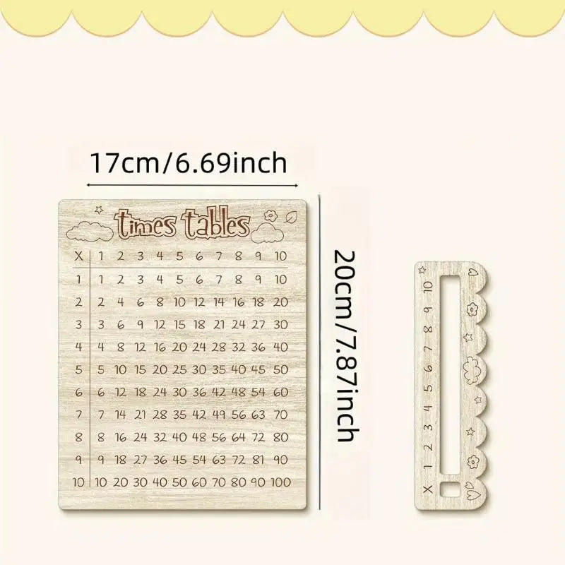 Colorful Wooden Multiplication Board Math Toy for Kids Educational Math Toy PLUSH style 11