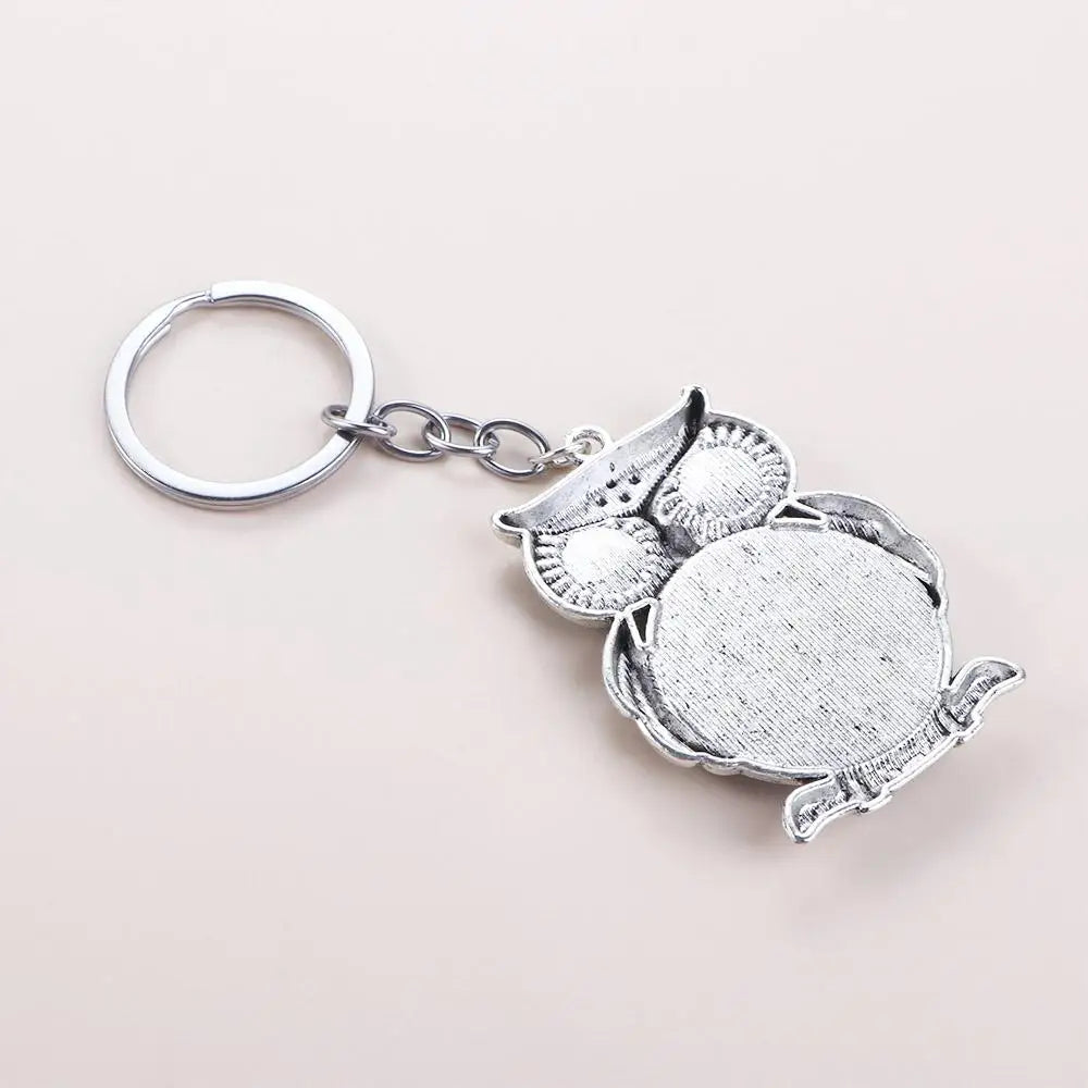 Evil Eye Owl Lucky Charm Keychain – Glass Car Pendant Charm Keychain PLUSH