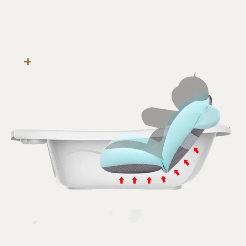 Foldable Baby Bath Seat Support Pad – Newborn Shower Cushion Baby Bath Support PLUSH