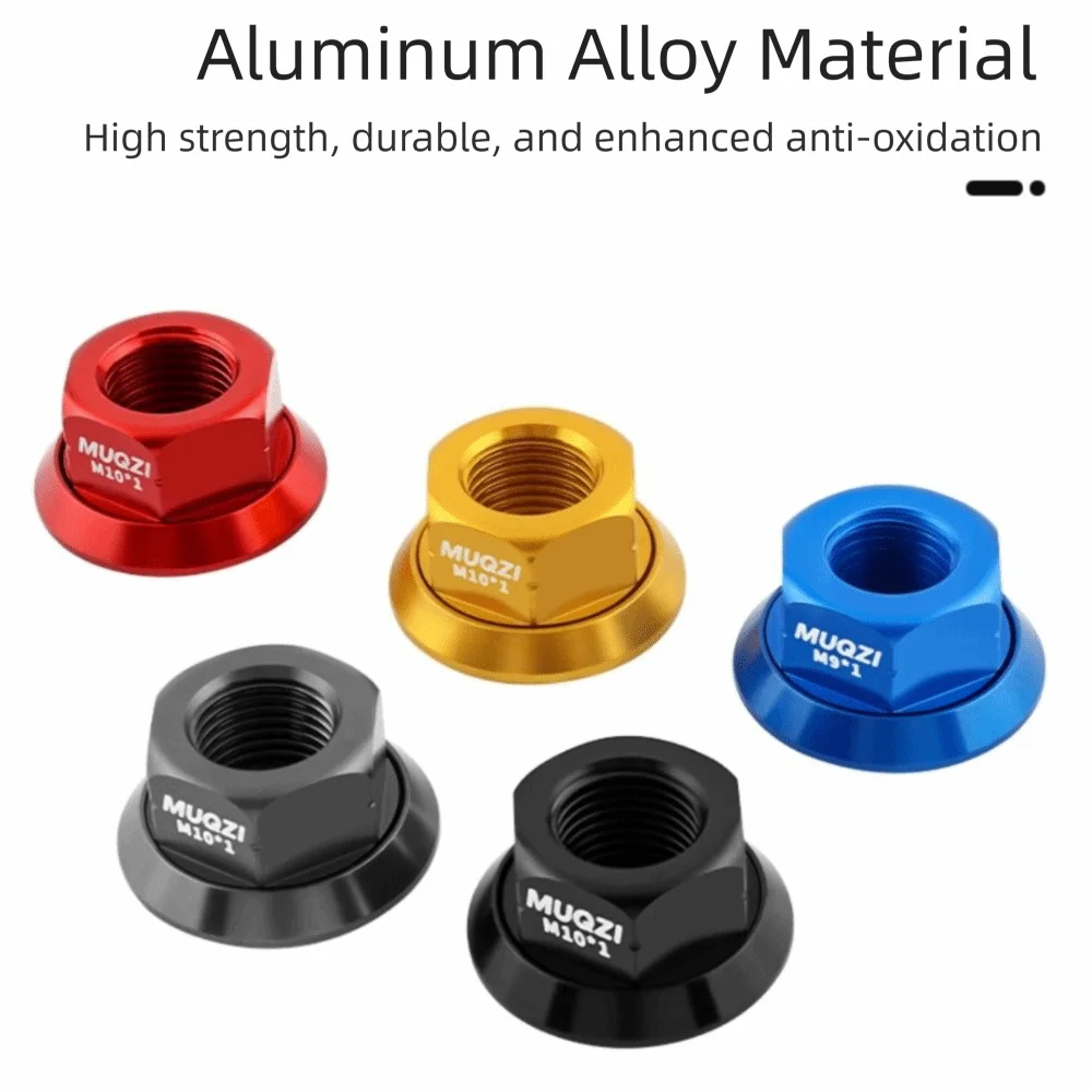 2pcs Bicycle Hub Nuts M9/M10 7075 Aluminum Alloy Axle Screws Bicycle Hub Nuts PLUSH