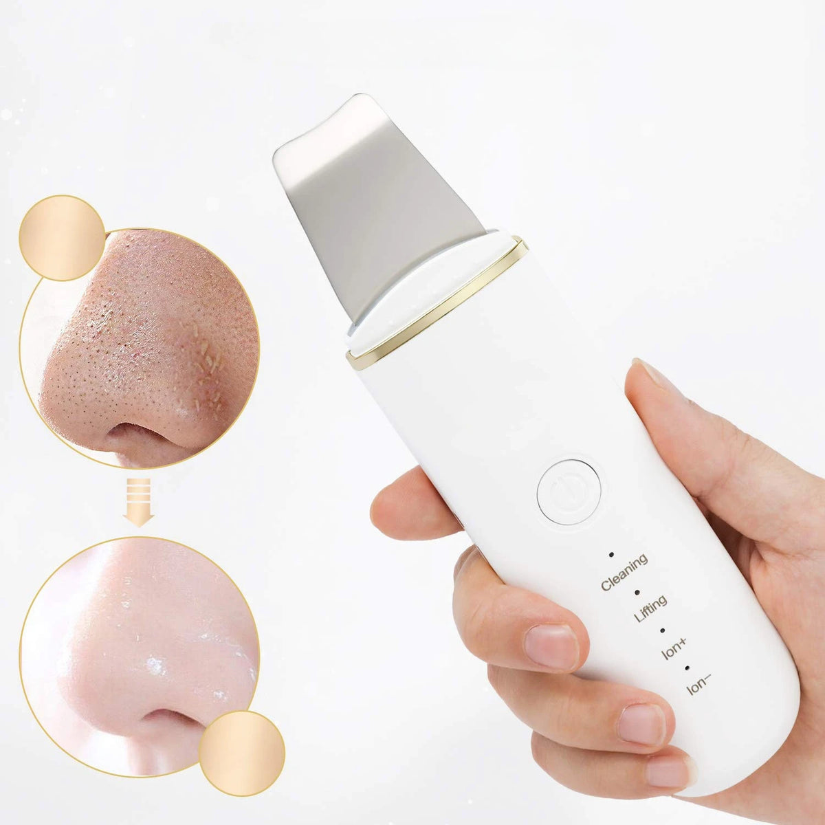 Ultrasonic Skin Scrubber Face Spatula | Blackhead Remover Tool Facial Skin Care Tool PLUSH