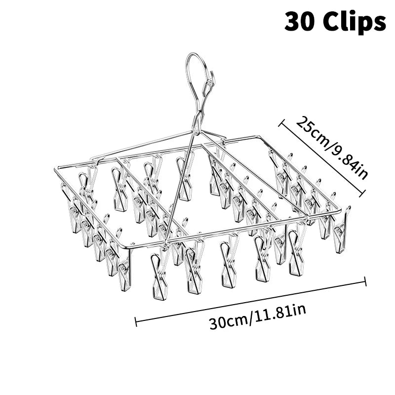 Steel Windproof Clothespins – Anti-Slip Laundry Pegs for Outdoor Use Laundry Clothespins PLUSH B