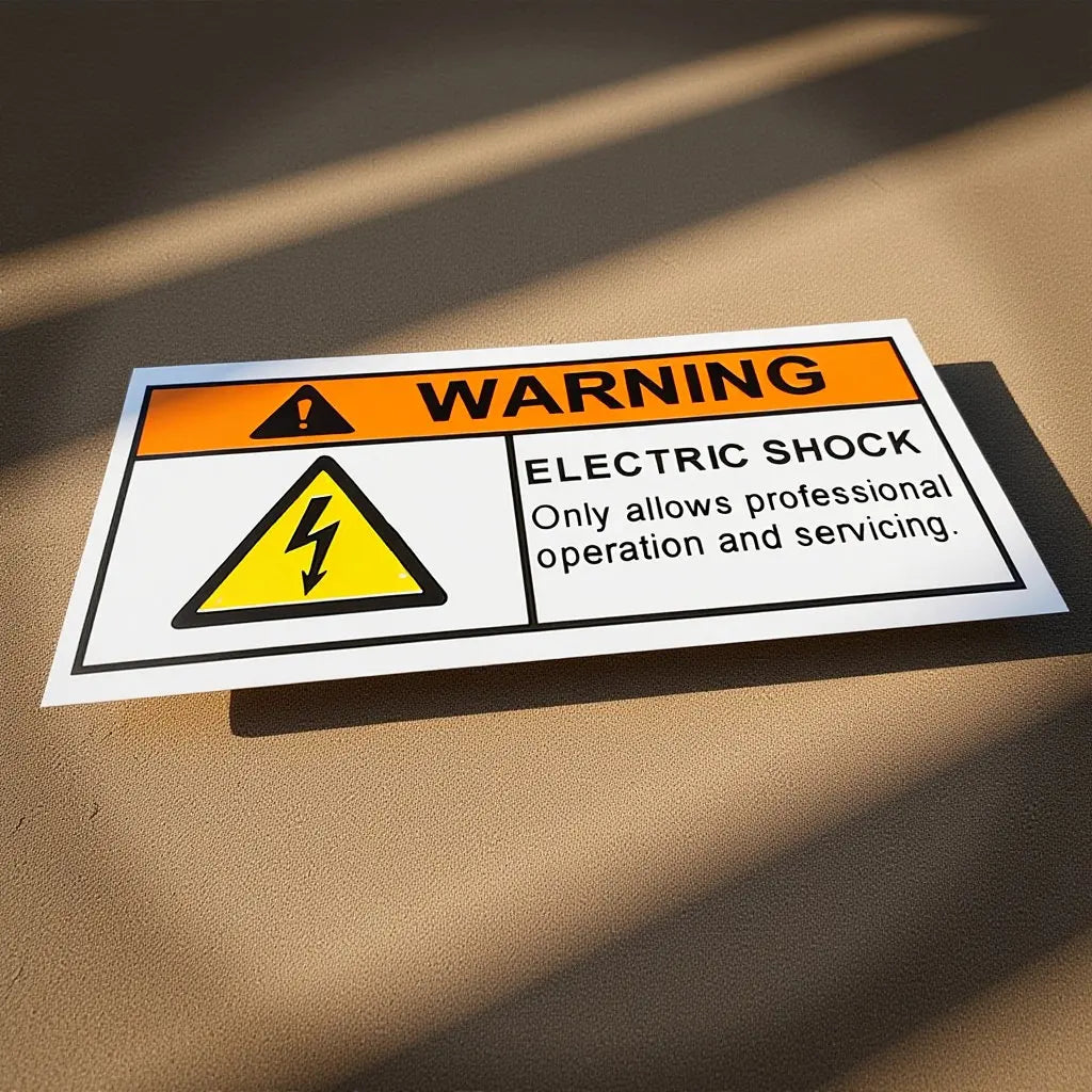 Electrical Safety Warning Sticker – Oil-Resistant Voltage Hazard Label Safety Warning Sticker PLUSH