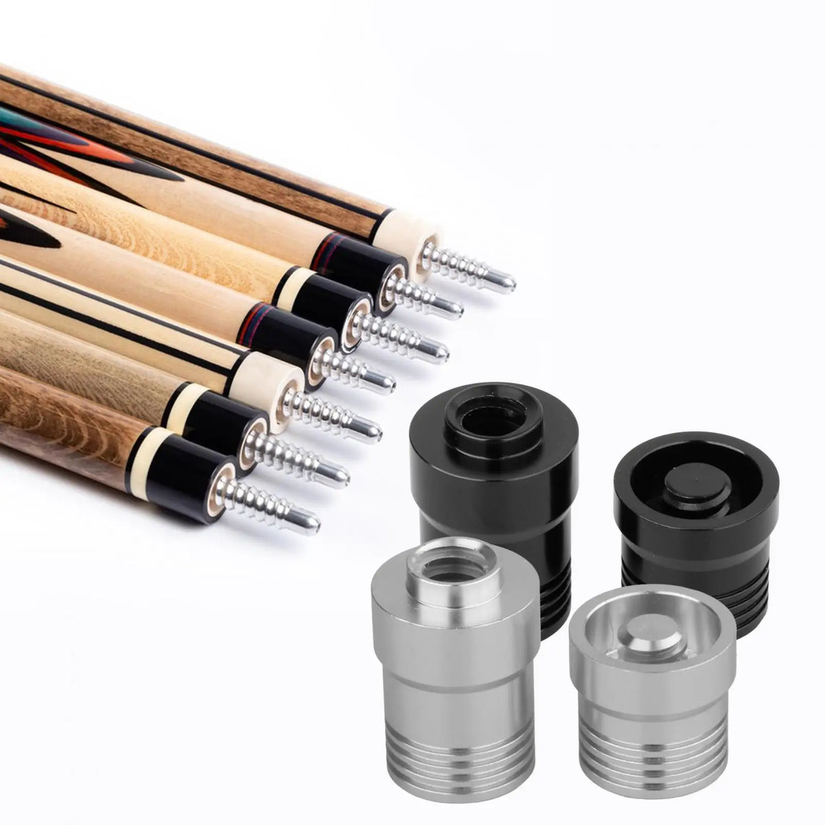 Pool Cue Joint Protector Cap – Aluminum Alloy Thread Guard Cue Joint Protector PLUSH