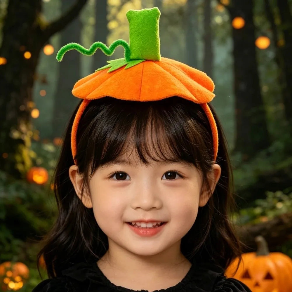 Halloween Pumpkin Headband – Festive Party Hair Hoop Halloween Headband PLUSH
