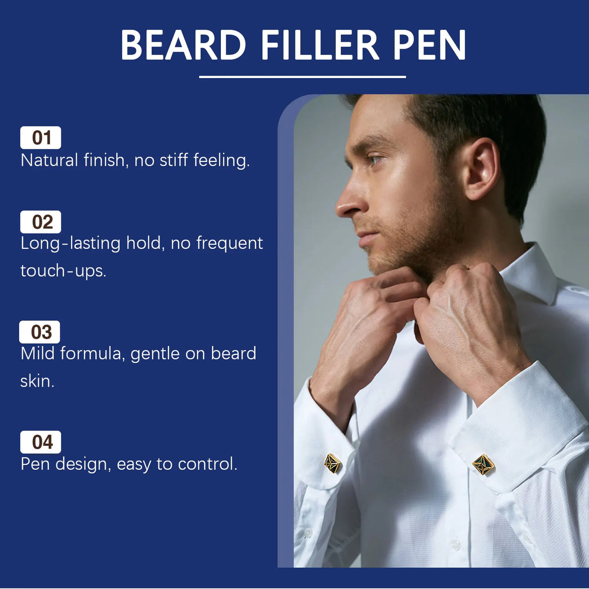 Waterproof Beard Filler Pencil Kit with Brush | Shape & Fill Beard Filler Pencil PLUSH