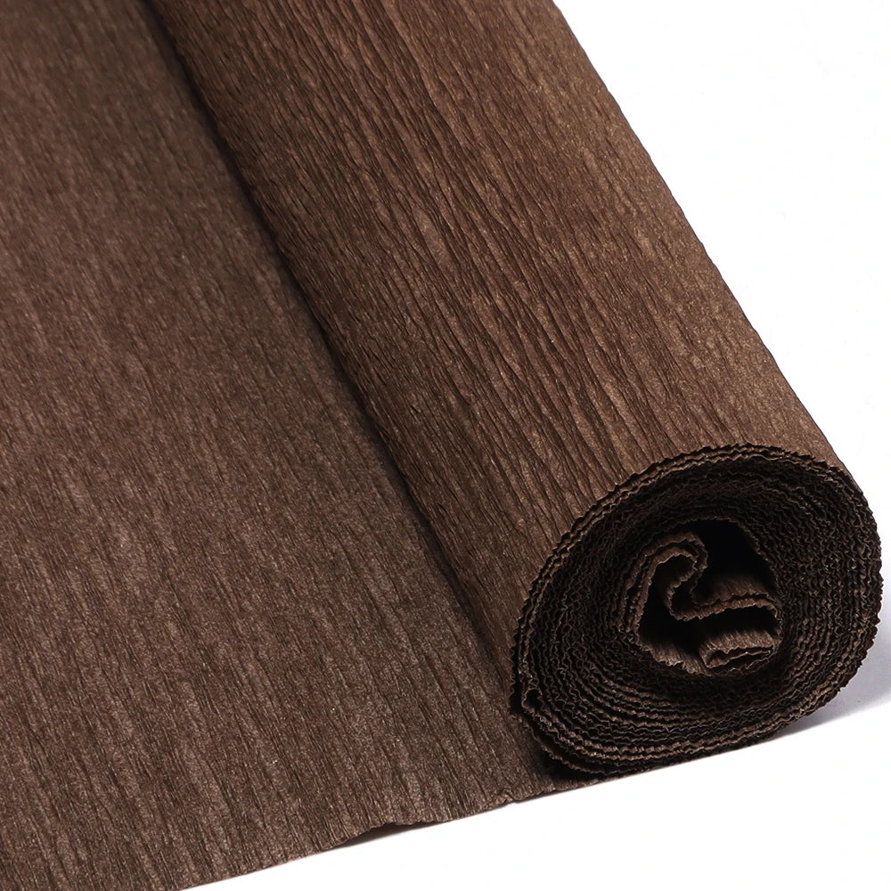 Colored Crepe Paper Roll 50x25cm – DIY Party & Wedding Decor Crepe Paper Roll PLUSH brown