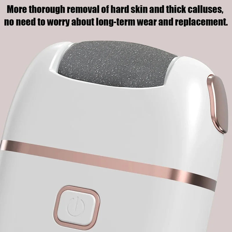 Electric Foot Callus Remover – Rechargeable, 2 Grinding Heads Electric Foot Scrubber PLUSH