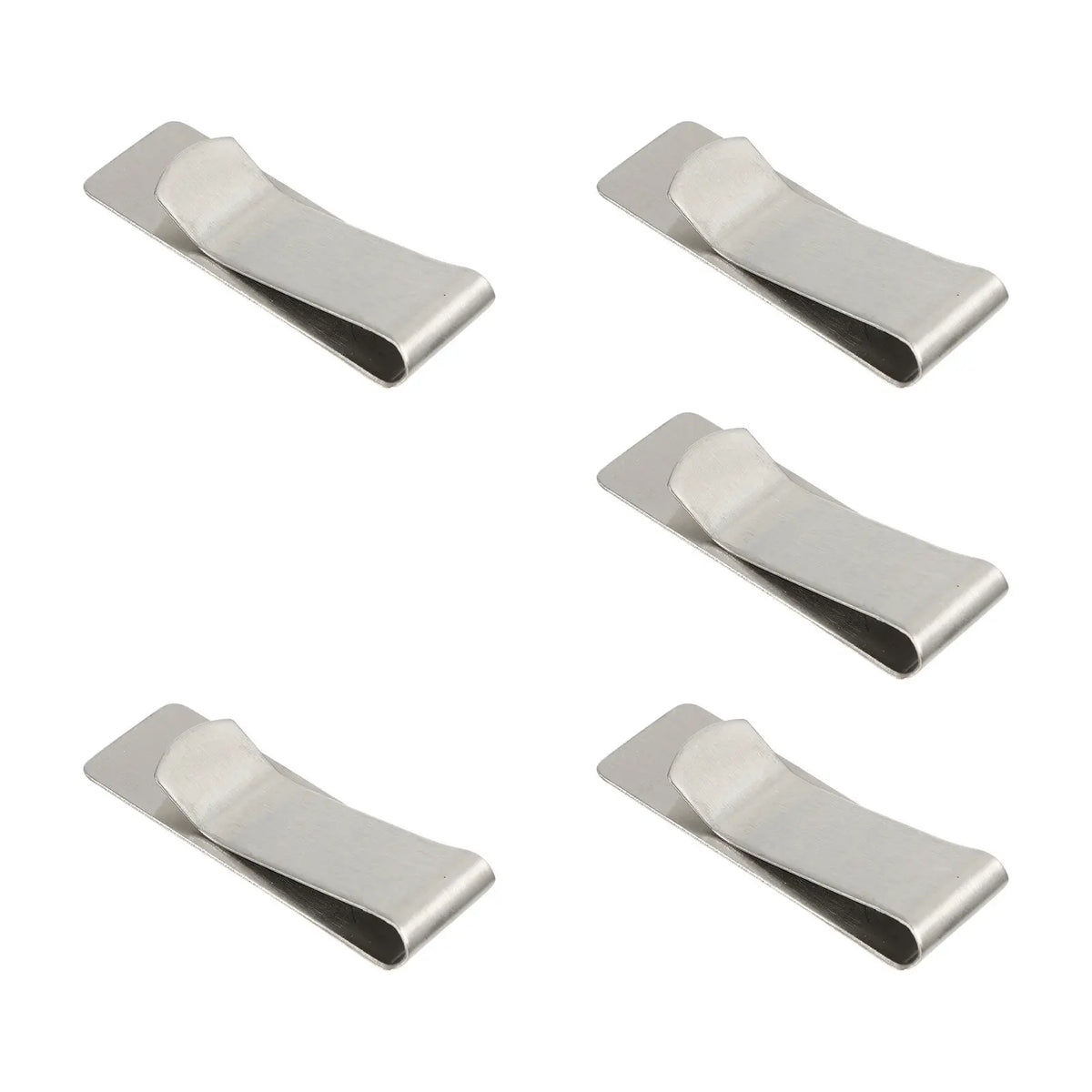 5-Pack Stainless Steel Multi-Function Metal Cash & File Clips Metal Organizer Clips PLUSH