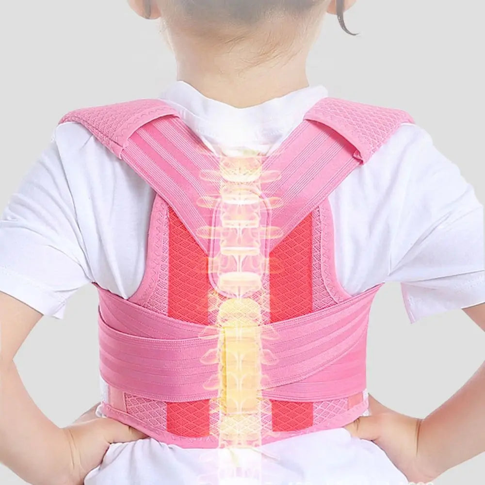 Adjustable Full Back Posture Corrector Brace | Black Pink Blue Back Posture Corrector PLUSH