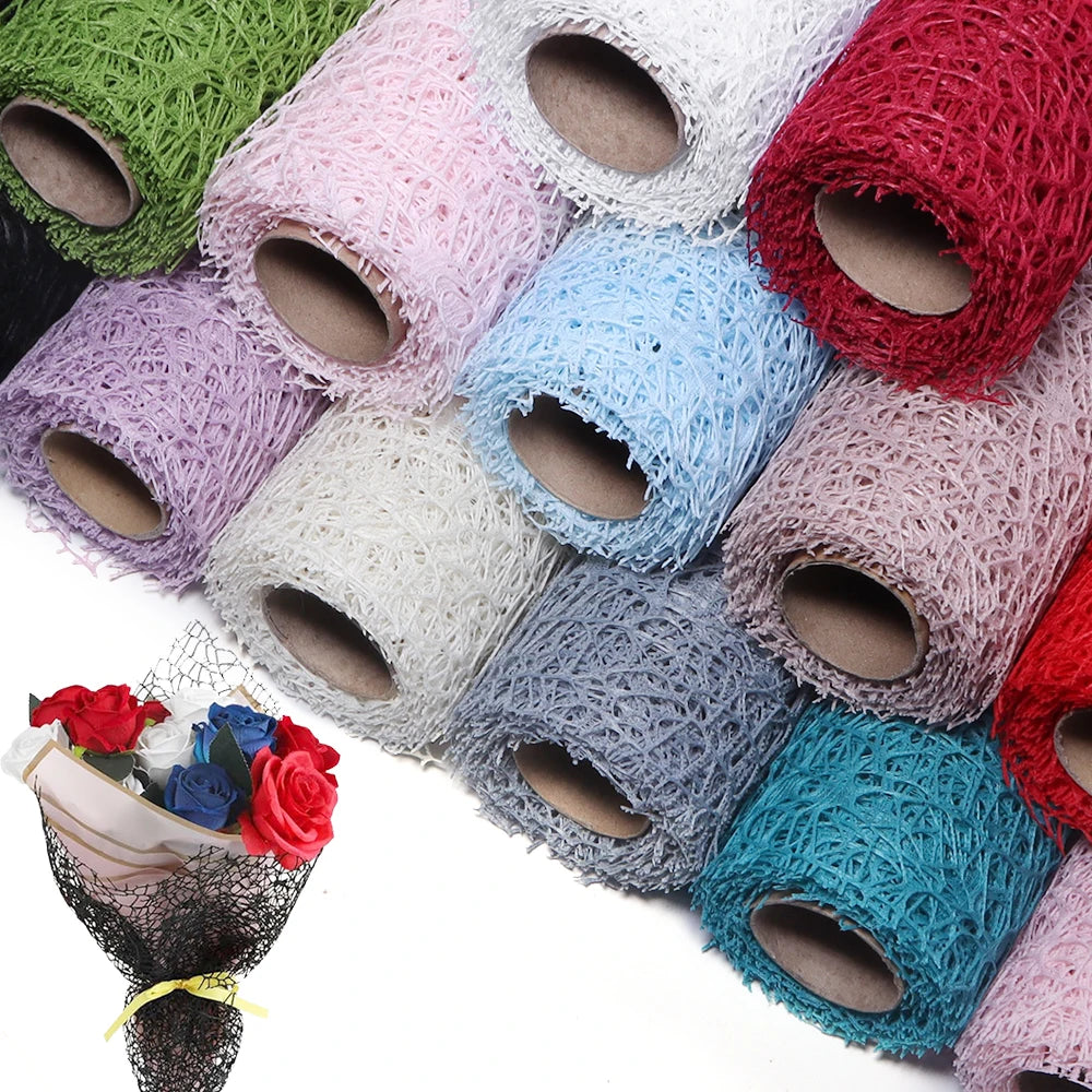 4.5m Korean Jacquard Net Mesh Flower Bouquet Wrapping Paper Floral Wrapping Paper PLUSH