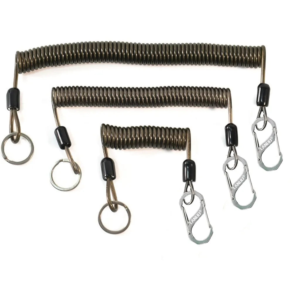 Elastic Coiled Fishing Lanyard – Anti-Loss Safety Rope Fishing Safety Lanyard PLUSH 3m-Style 4