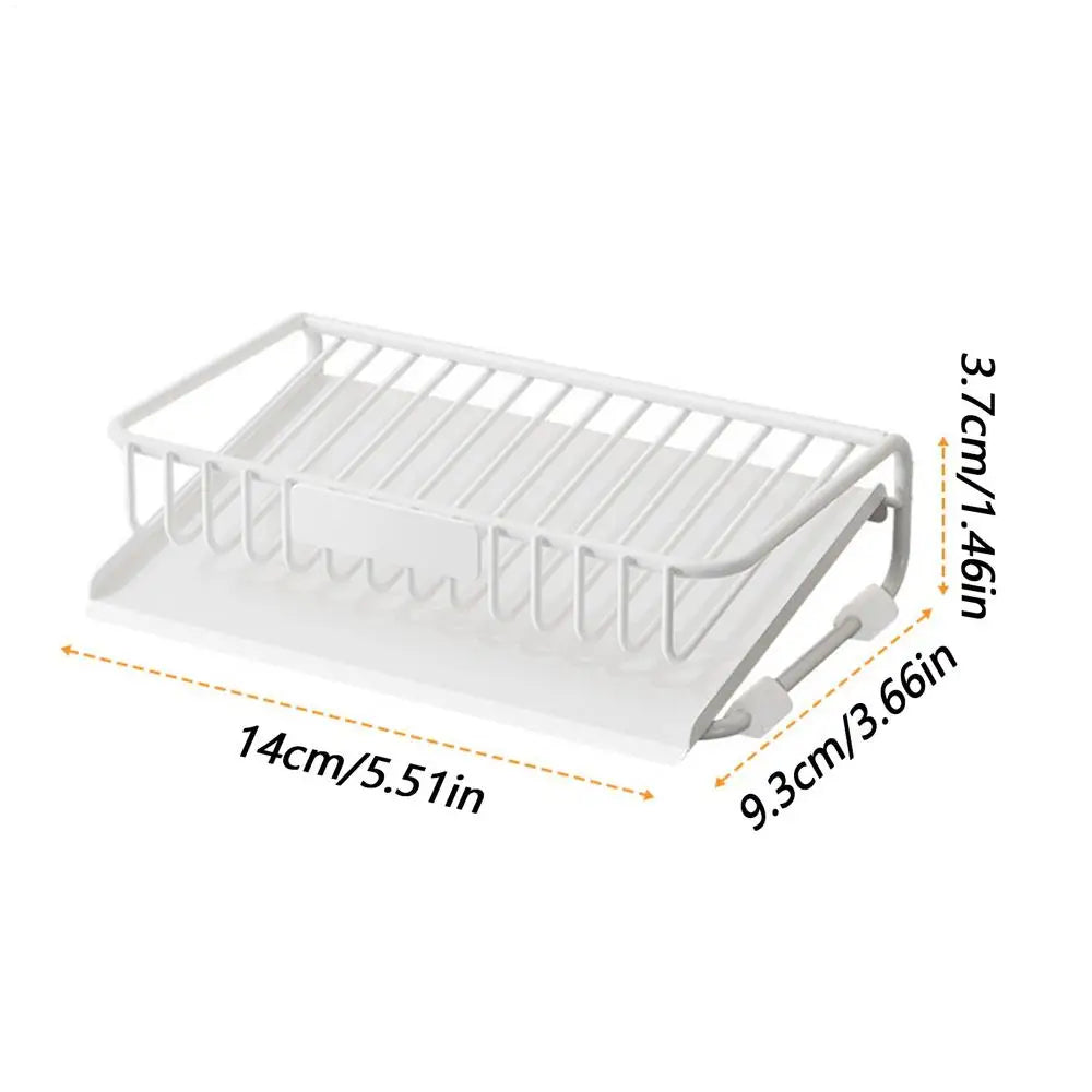 Soap Rack Drainer – Bathroom & Kitchen Sink Organizer Shelf Soap Rack Drainer PLUSH White