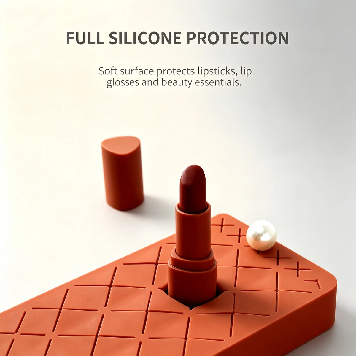 Silicone Lipstick Holder & Makeup Organizer – 24 Slots Makeup Organizer PLUSH